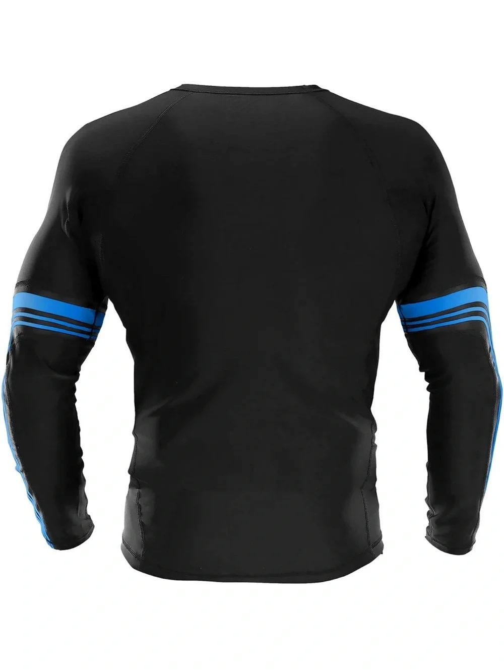 Sanabul Men's Black & Blue Long Sleeve jujutsu rash guard/ workout top